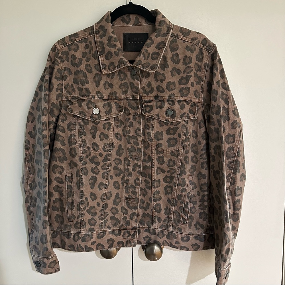 BLANK NYC Animal Print Denim Jacket